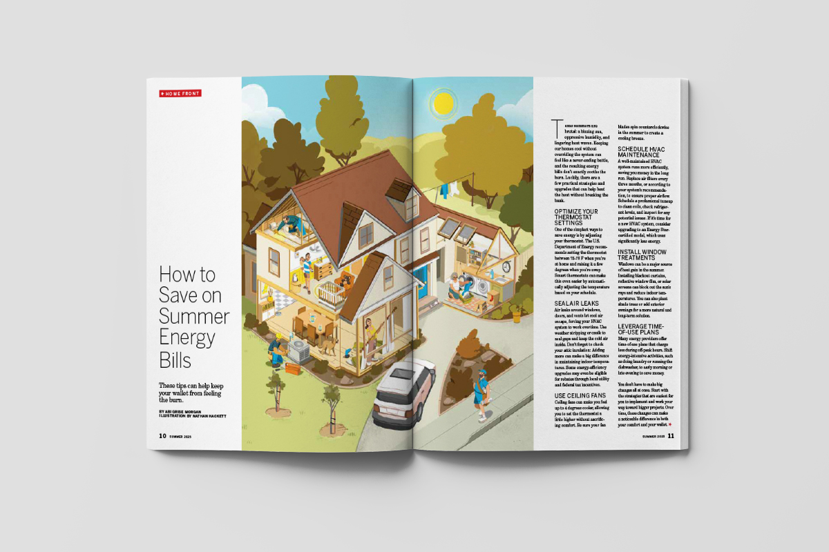 Nathan Hackett artwork in Texas Heritage for Living magazine